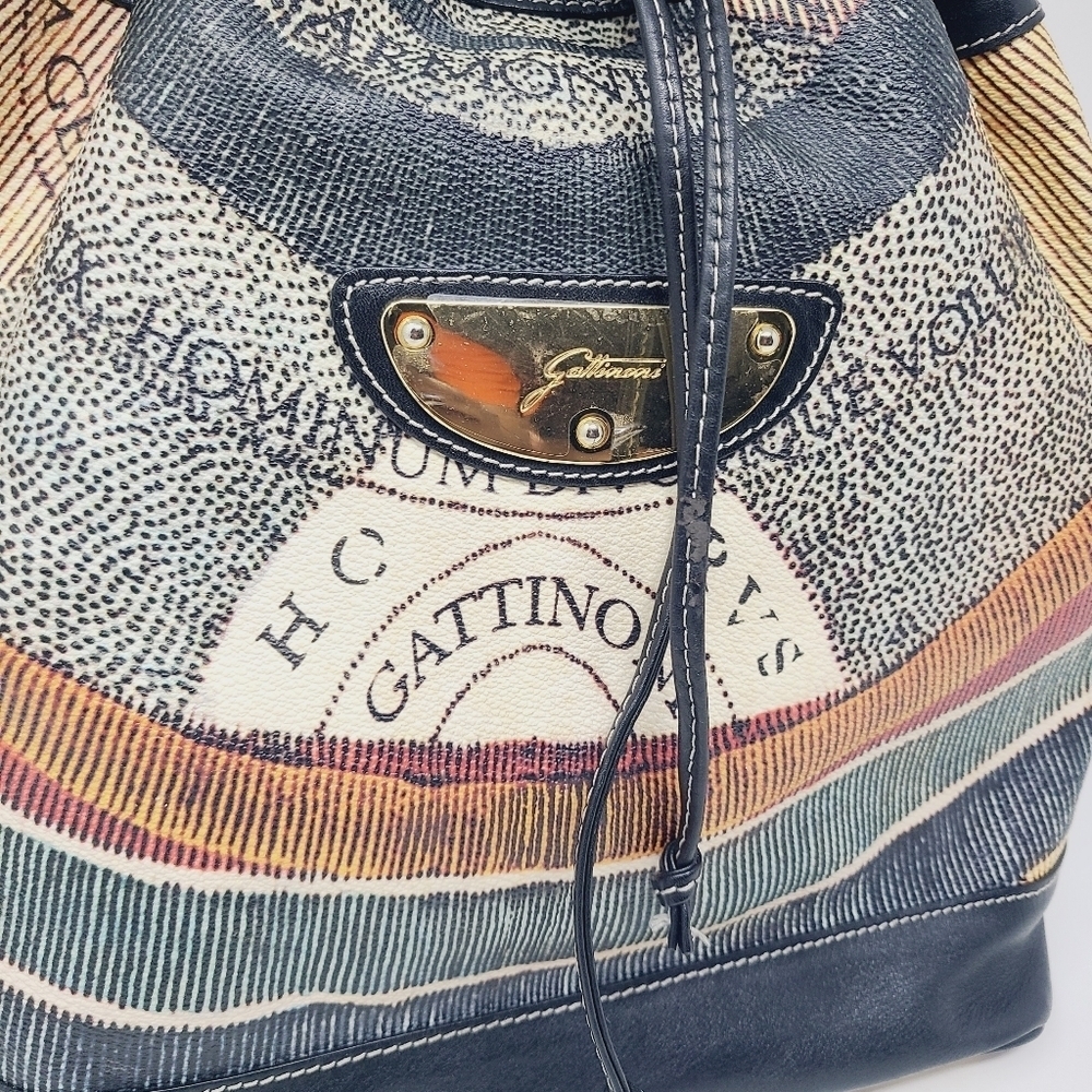 Gattinoni | Women's Multicolor Leather Crossbody Bucket Bag (One Size) - Picture 5 of 15